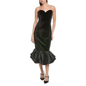 Hutch Womens Laken Velvet Midi Dress, Black